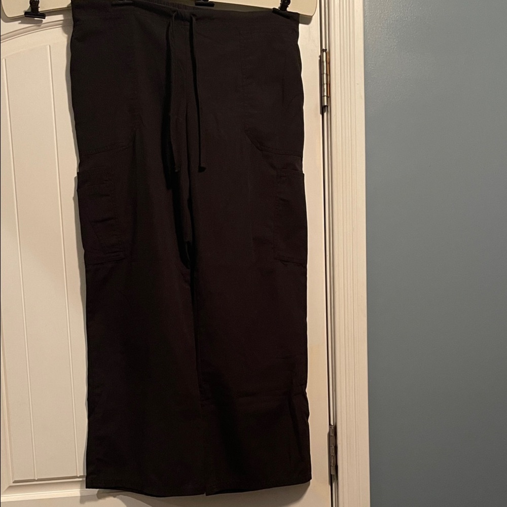 Black Unisex Scrub Pants - Picture 3 of 5